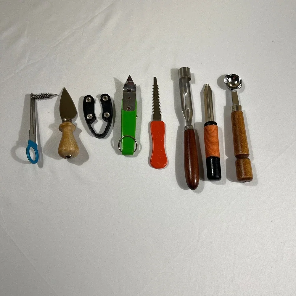 Vintage Kitchen Tool Gadget Lot Melon Baller Apple Corer Foil Cutter